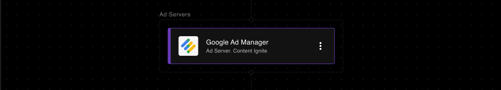 A simple ad stack containing a single Google Ad Manager ad server